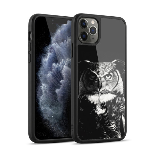 Stanley Morrison Black And White Great Horned Owl Gel Armour Case For Apple iPhone 11 Pro Max