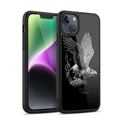 Stanley Morrison Black And White Griffon Gel Armour Case For Apple iPhone 14 Plus