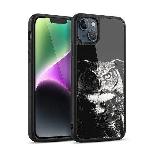 Stanley Morrison Black And White Great Horned Owl Gel Armour Case For Apple iPhone 14 Plus