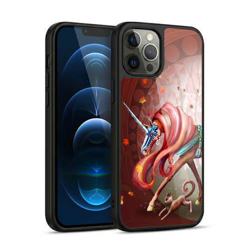 Rose Khan Unicorns Autumn Orange Gel Armour Case For Apple iPhone 12 Pro Max
