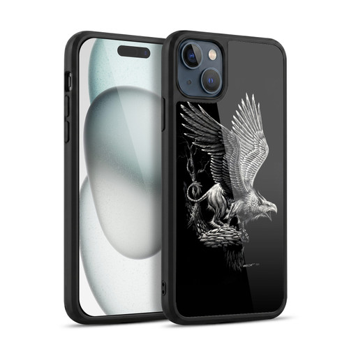 Stanley Morrison Black And White Griffon Gel Armour Case For Apple iPhone 15 Plus