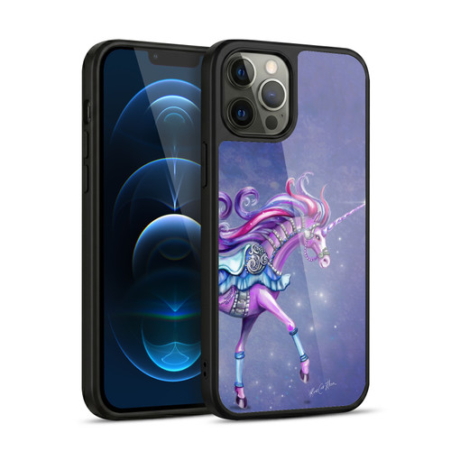 Rose Khan Unicorns Purple Carousel Horse Gel Armour Case For Apple iPhone 12 Pro Max