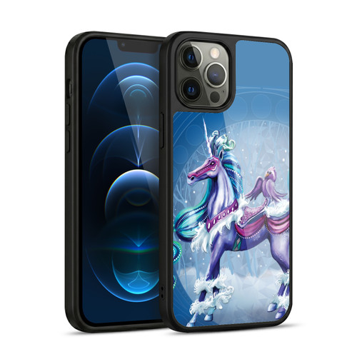 Rose Khan Unicorns Winter Blue Gel Armour Case For Apple iPhone 12 Pro Max
