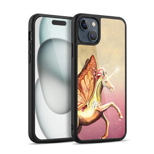 Rose Khan Unicorns Orange Tiger Lily Gel Armour Case For Apple iPhone 15 Plus