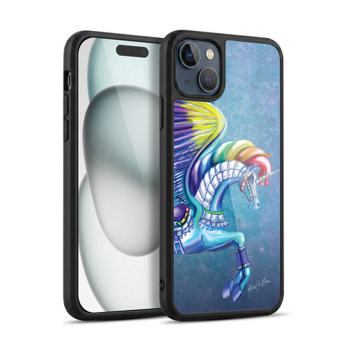Rose Khan Unicorns Rainbow Carousel Horse Gel Armour Case For Apple iPhone 15 Plus