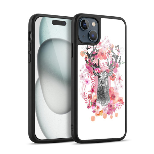 Monika Strigel Animals And Flowers Stag Aztec Gel Armour Case For Apple iPhone 15 Plus