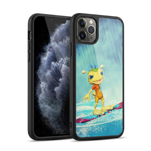 Simone Gatterwe Angels And Fairies Surfing Alien Gel Armour Case For Apple iPhone 11 Pro Max