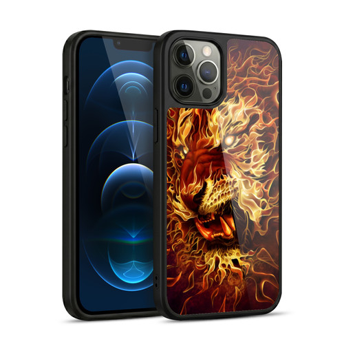 Tom Wood Fire Creatures Tiger Gel Armour Case For Apple iPhone 12 Pro Max