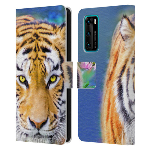 Aimee Stewart Animals Tiger Lily Leather Book Wallet Case Cover For Huawei P40 5G