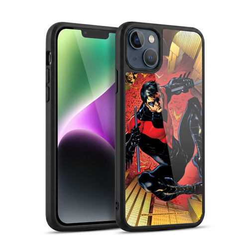 Batman DC Comics Nightwing Red Logo Suit #1 2011 Gel Armour Case For Apple iPhone 14 Plus