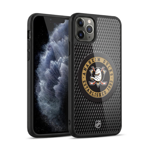 NHL Anaheim Ducks Puck Texture Gel Armour Case For Apple iPhone 11 Pro Max