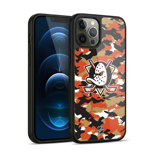 NHL Anaheim Ducks Camouflage Gel Armour Case For Apple iPhone 12 Pro Max