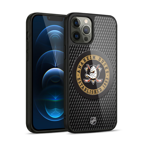 NHL Anaheim Ducks Puck Texture Gel Armour Case For Apple iPhone 12 Pro Max