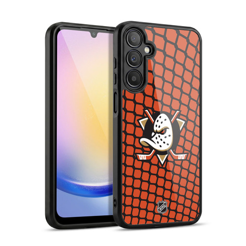 NHL Anaheim Ducks Net Pattern Gel Armour Case For Samsung Galaxy A25 5G