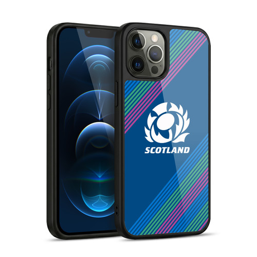 Scotland Rugby Graphics Stripes Gel Armour Case For Apple iPhone 12 Pro Max