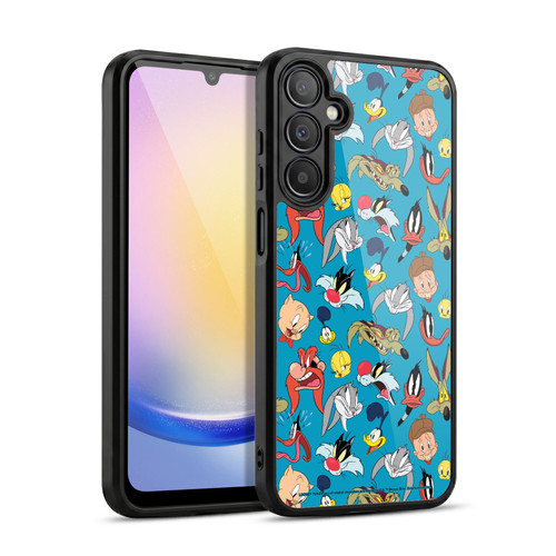 Looney Tunes Patterns Head Shots Gel Armour Case For Samsung Galaxy A25 5G