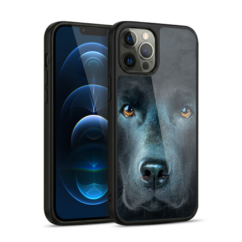 Vincent Hie Big Face Dogs Black Labrador Gel Armour Case For Apple iPhone 12 Pro Max