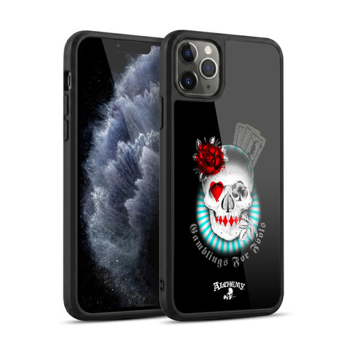 Alchemy Gothic Skull And Cards Gambling's For Fools Gel Armour Case For Apple iPhone 11 Pro Max