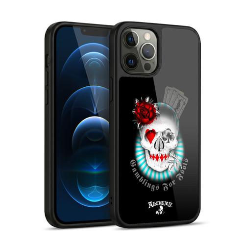 Alchemy Gothic Skull And Cards Gambling's For Fools Gel Armour Case For Apple iPhone 12 Pro Max