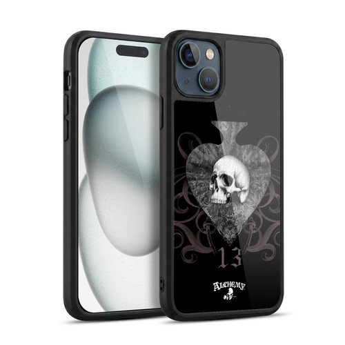 Alchemy Gothic Skull And Cards Death Club Gel Armour Case For Apple iPhone 15 Plus