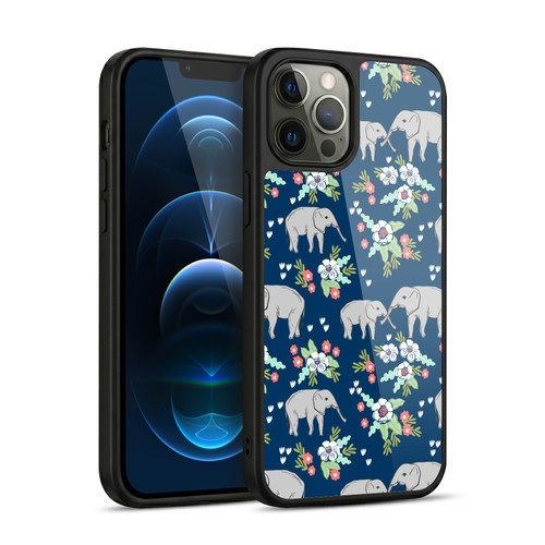 Andrea Lauren Design Animals Floral Elephant Gel Armour Case For Apple iPhone 12 Pro Max
