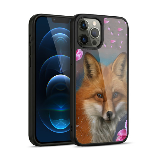 Ash Evans Animals Fox Peonies Gel Armour Case For Apple iPhone 12 Pro Max