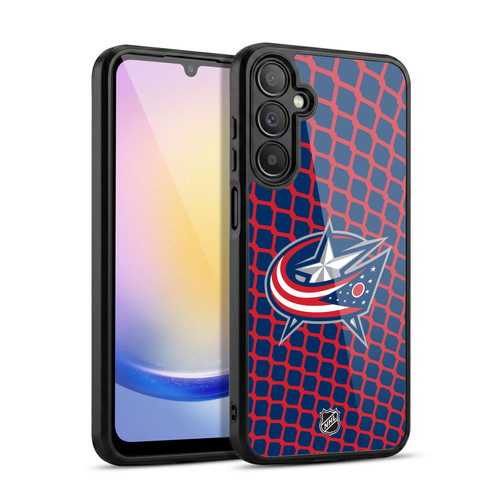 NHL Columbus Blue Jackets Net Pattern Gel Armour Case For Samsung Galaxy A25 5G