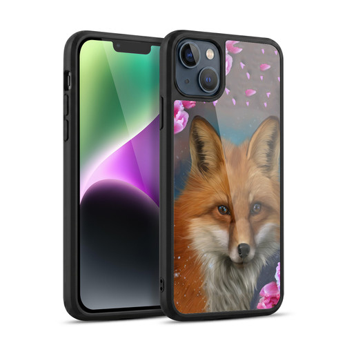 Ash Evans Animals Fox Peonies Gel Armour Case For Apple iPhone 14 Plus