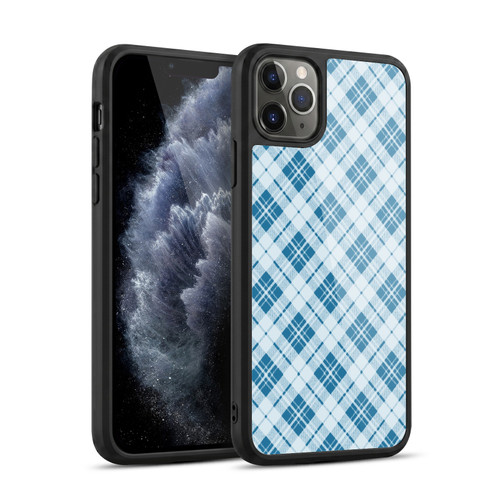 PLdesign Christmas Light Blue Tartan Gel Armour Case For Apple iPhone 11 Pro Max