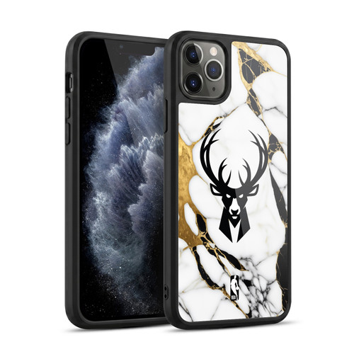 NBA Milwaukee Bucks White Marble Gel Armour Case For Apple iPhone 11 Pro Max