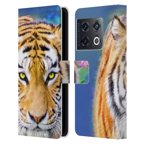 Aimee Stewart Animals Tiger Lily Leather Book Wallet Case Cover For OnePlus 10 Pro