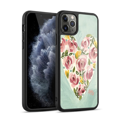 Haley Bush Floral Painting Valentine Heart Gel Armour Case For Apple iPhone 11 Pro Max