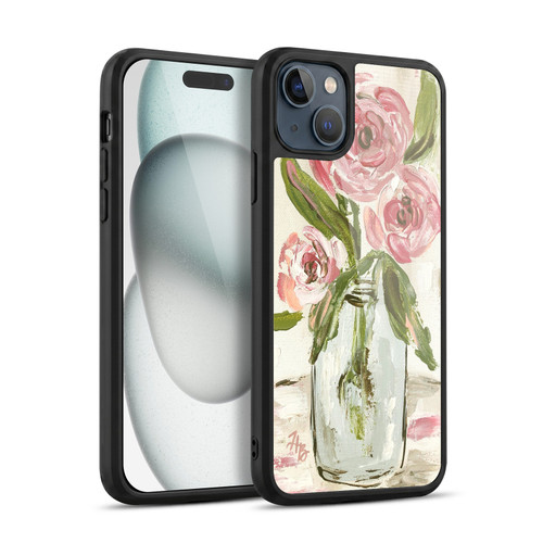 Haley Bush Floral Painting Pink Vase Gel Armour Case For Apple iPhone 15 Plus