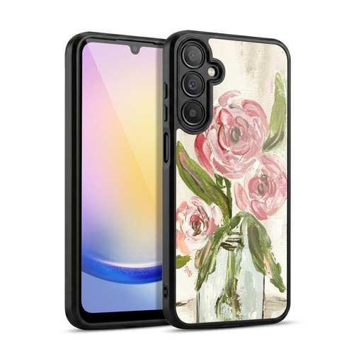 Haley Bush Floral Painting Pink Vase Gel Armour Case For Samsung Galaxy A25 5G