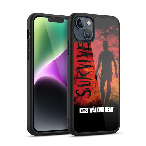 AMC The Walking Dead Typography Survive Rick Machete Gel Armour Case For Apple iPhone 14 Plus