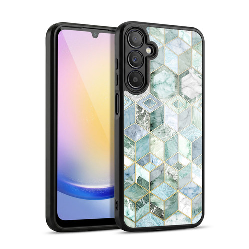 Micklyn Le Feuvre Marble Patterns Jade Honeycomb Gel Armour Case For Samsung Galaxy A25 5G