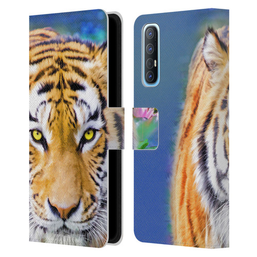 Aimee Stewart Animals Tiger Lily Leather Book Wallet Case Cover For OPPO Find X2 Neo 5G