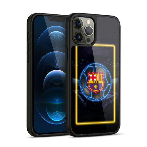 FC Barcelona Neon Logo Gel Armour Case For Apple iPhone 12 Pro Max