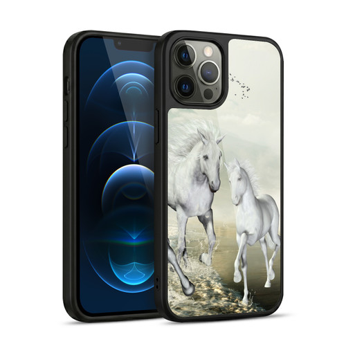 Simone Gatterwe Horses White On The Beach Gel Armour Case For Apple iPhone 12 Pro Max