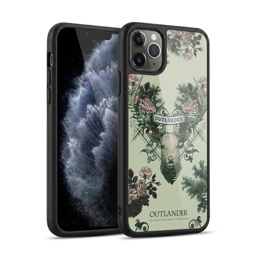 Outlander Composed Graphics Floral Deer Gel Armour Case For Apple iPhone 11 Pro Max