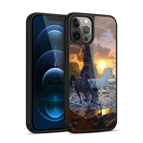 Vincent Hie Key Art Unicorns On The Beach Gel Armour Case For Apple iPhone 12 Pro Max