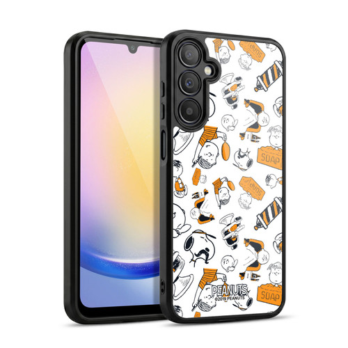 Peanuts Chuck's Barber Shop Pattern Gel Armour Case For Samsung Galaxy A25 5G