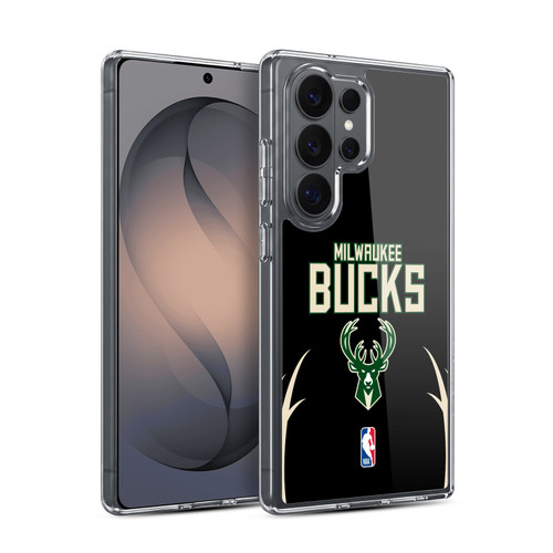 NBA Milwaukee Bucks Logo Black Design Soft Gel Case for Samsung Galaxy S26 Ultra