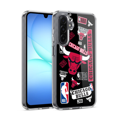 NBA Chicago Bulls Sticker Collage Soft Gel Case for Samsung Galaxy A17 4G / 5G