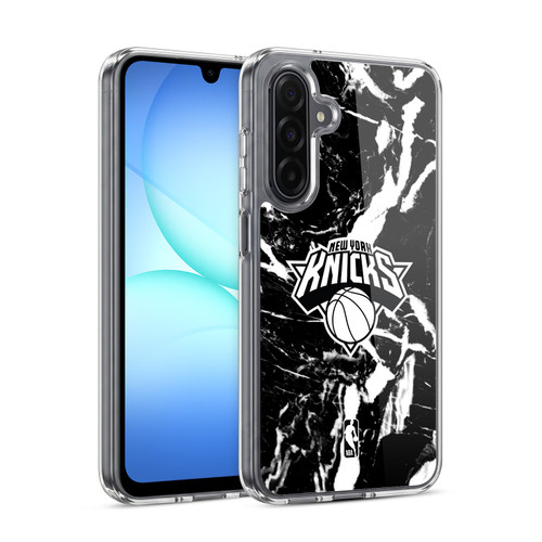 NBA New York Knicks Black Marble Soft Gel Case for Samsung Galaxy A17 4G / 5G