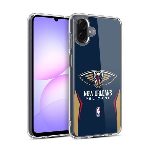 NBA New Orleans Pelicans Logo Navy Blue Design Soft Gel Case for Samsung Galaxy A07 4G