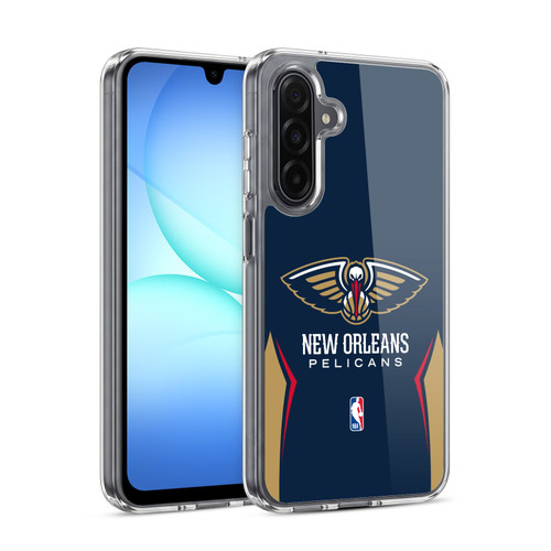 NBA New Orleans Pelicans Logo Navy Blue Design Soft Gel Case for Samsung Galaxy A17 4G / 5G