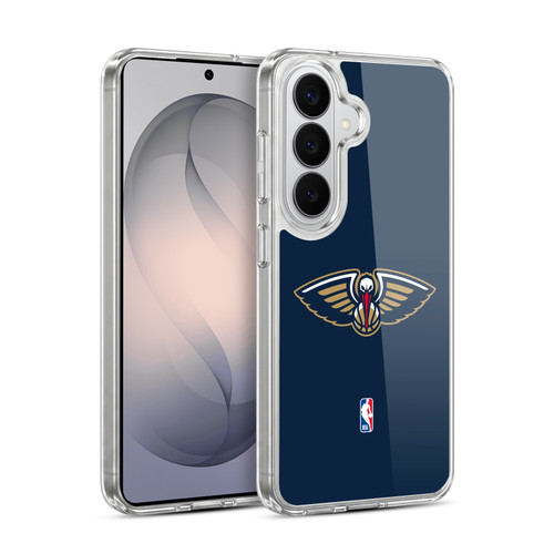 NBA New Orleans Pelicans Logo Navy Blue Soft Gel Case for Samsung Galaxy S26 Plus