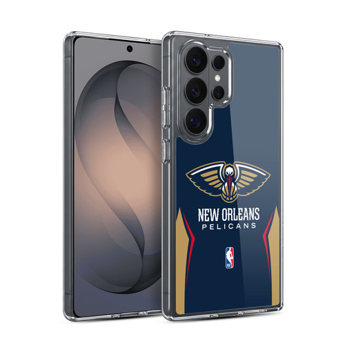 NBA New Orleans Pelicans Logo Navy Blue Design Soft Gel Case for Samsung Galaxy S26 Ultra