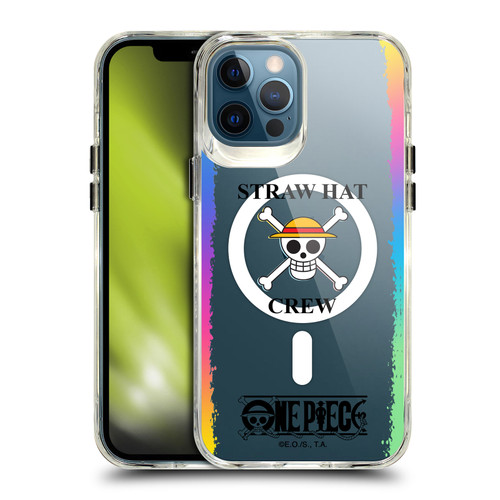One Piece Graphic Art Colourful Crew Logo Text SHOCKPROOF BUMPER CASE COMPATIBLE WITH Apple iPhone 12 Pro Max & MAGSAFE